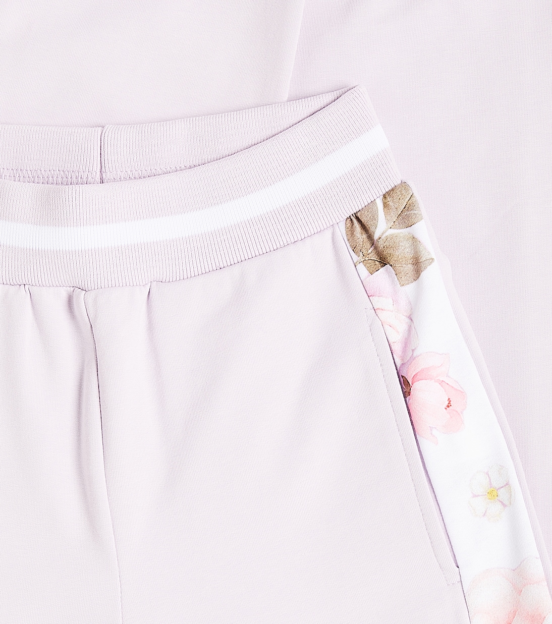 Floral cotton-blend jersey sweatpants | Monnalisa