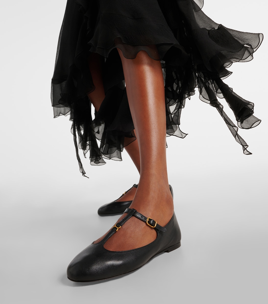 Mary-Jane-Ballerinas Marcie aus Leder | Chloé