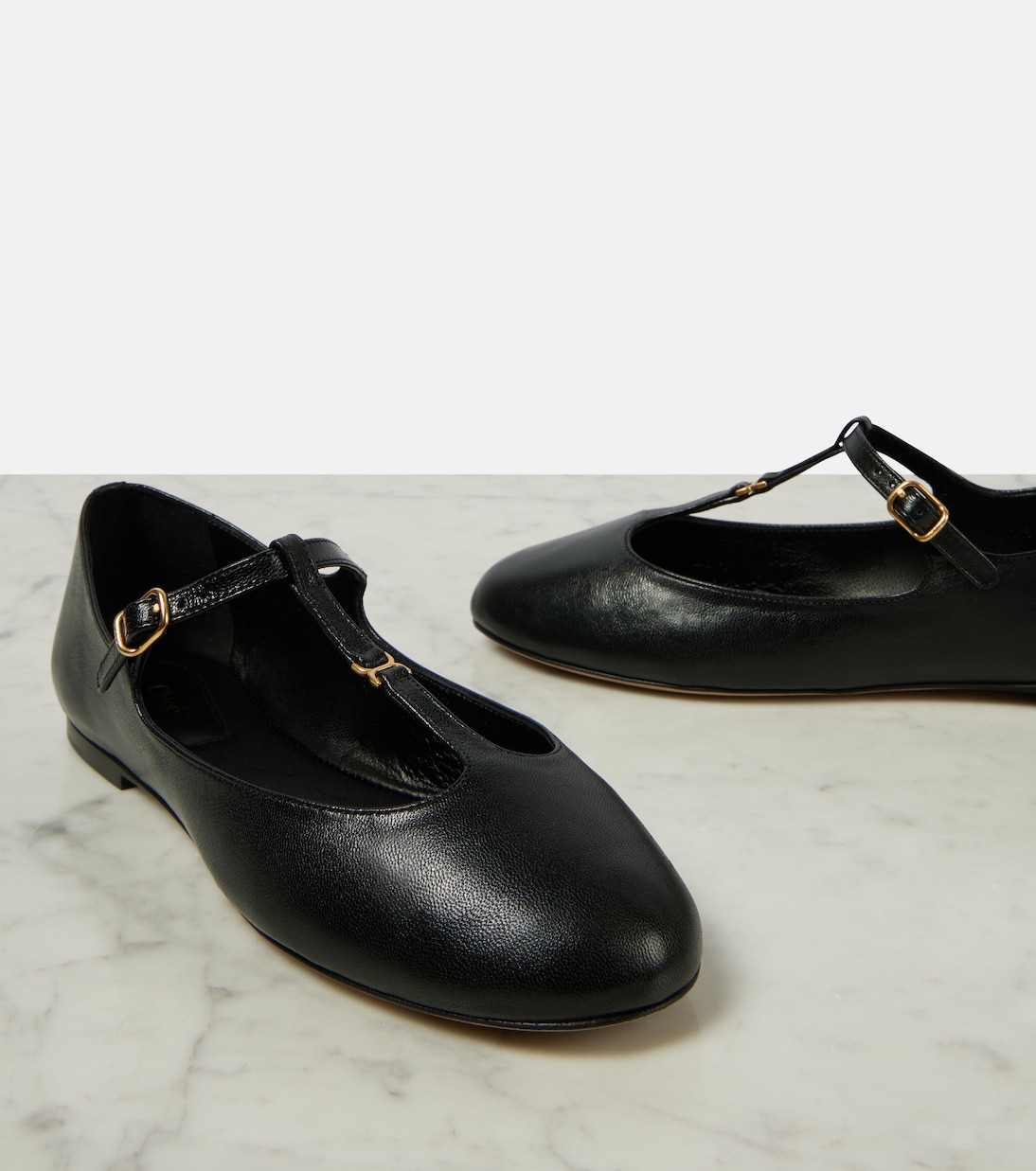 Mary-Jane-Ballerinas Marcie aus Leder | Chloé