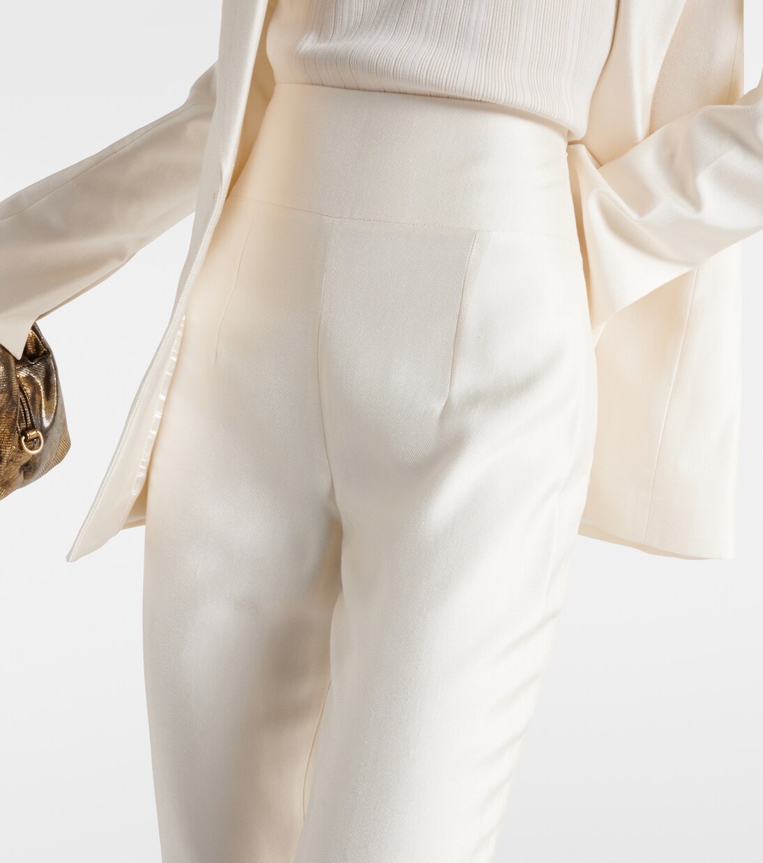 High-Rise-Schlaghose aus Satin | Galvan