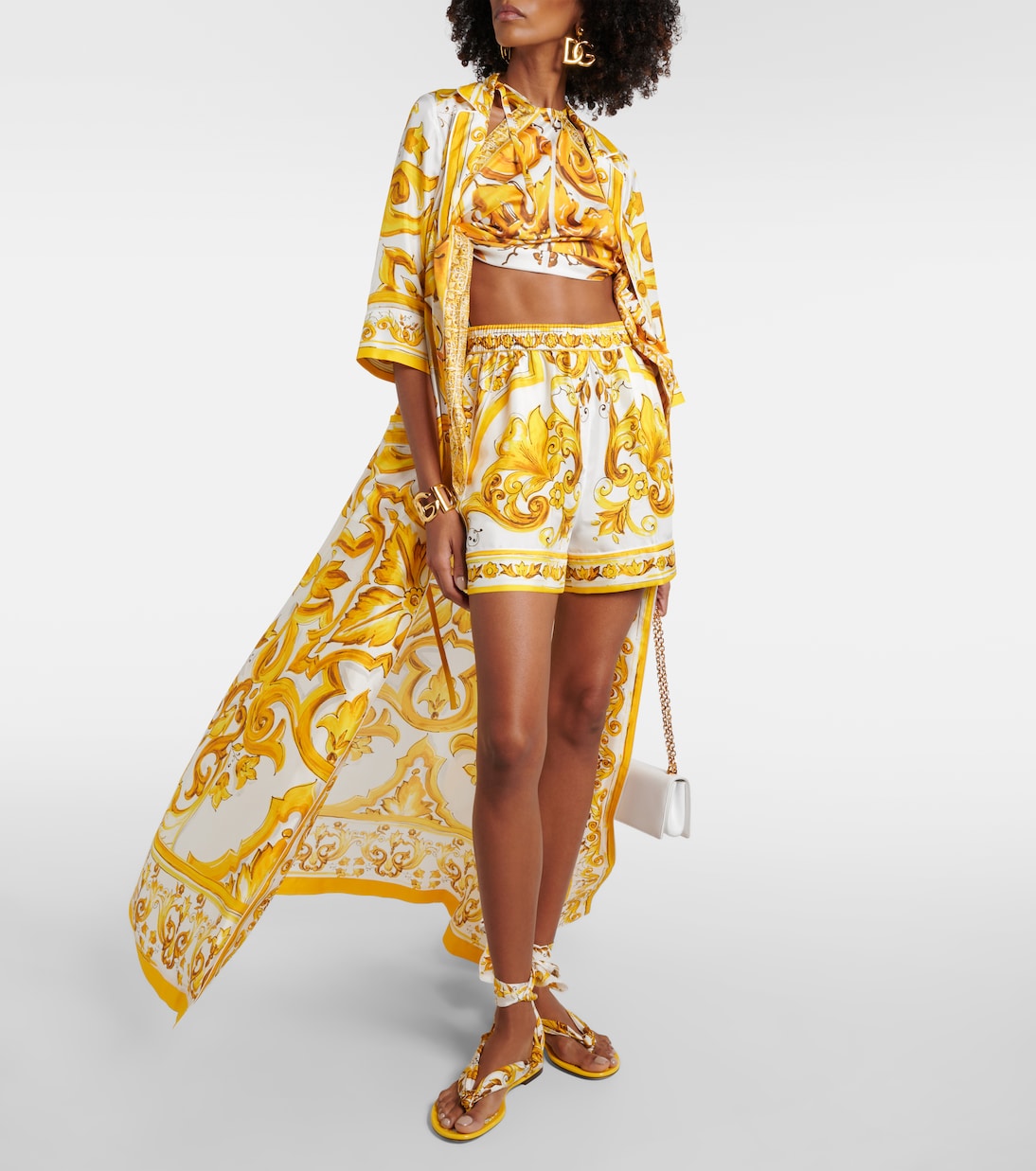 Sandalen aus Seiden-Twill | Dolce&Gabbana