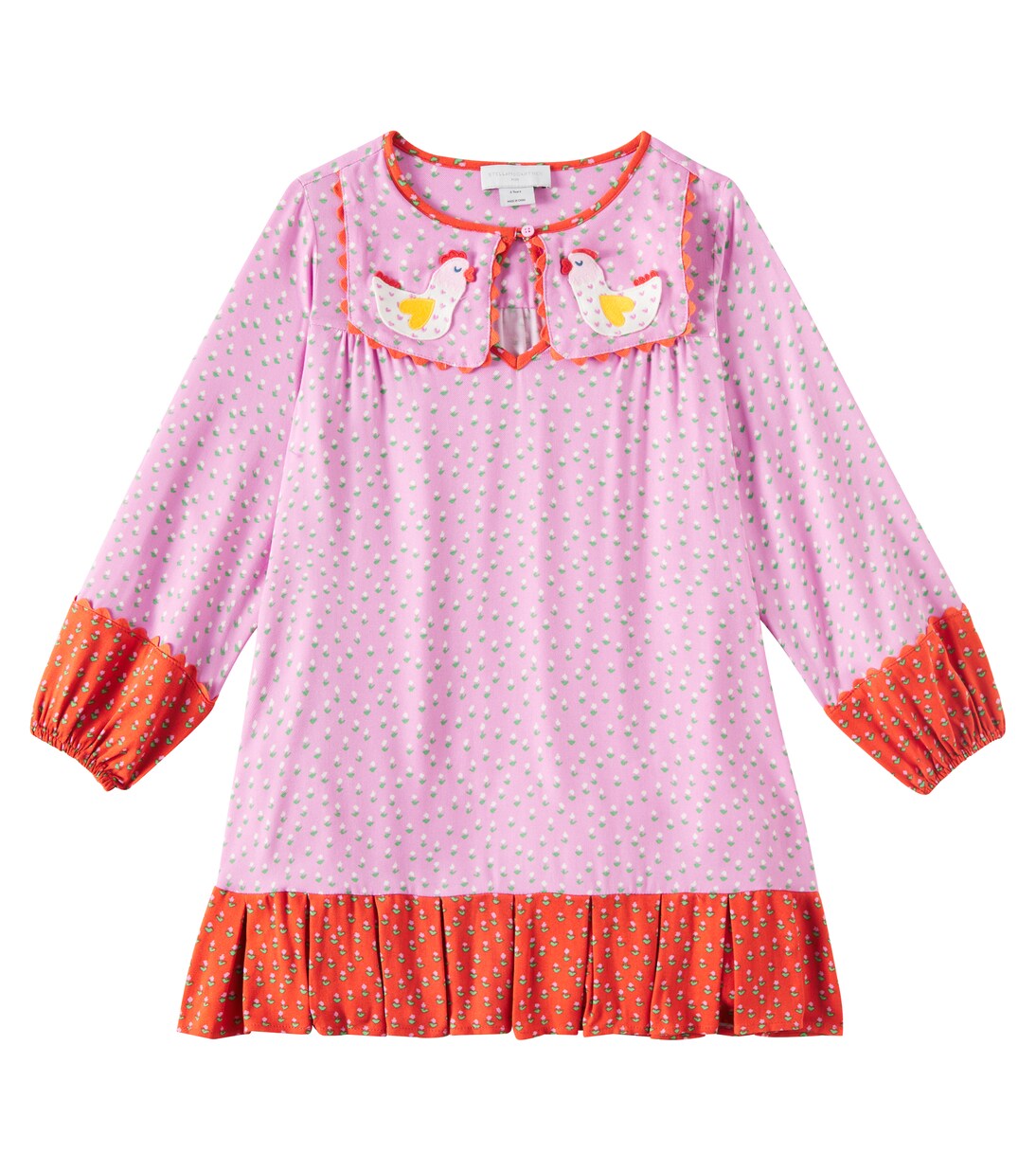 Robe brodée en sergé | Stella McCartney Kids