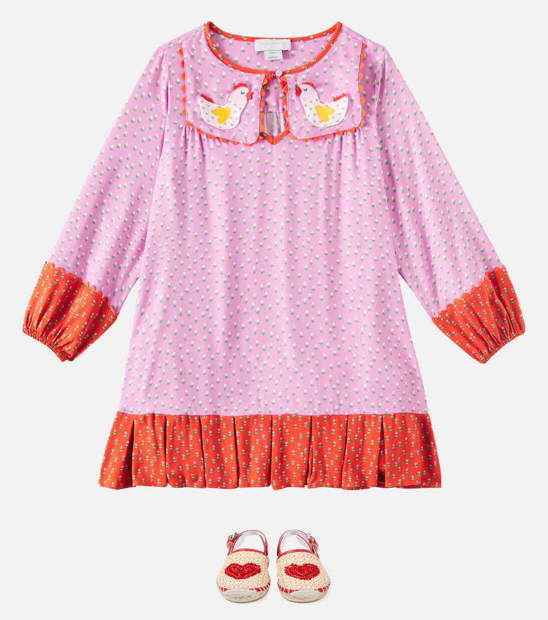 Robe brodée en sergé | Stella McCartney Kids