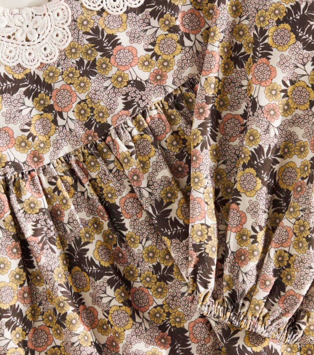 Robe Sophie en coton mélangé à fleurs | C'era Una Volta