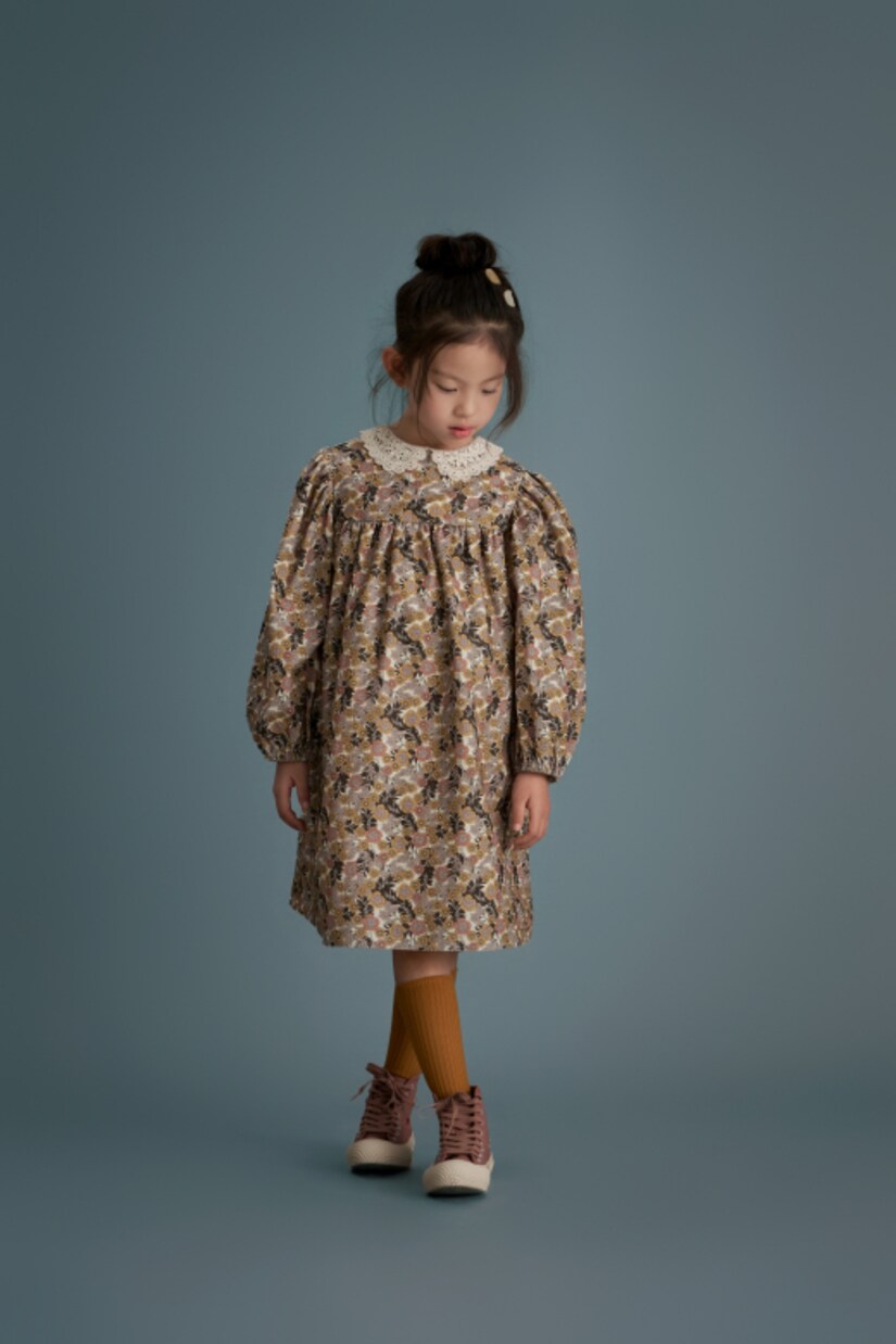 Robe Sophie en coton mélangé à fleurs | C'era Una Volta