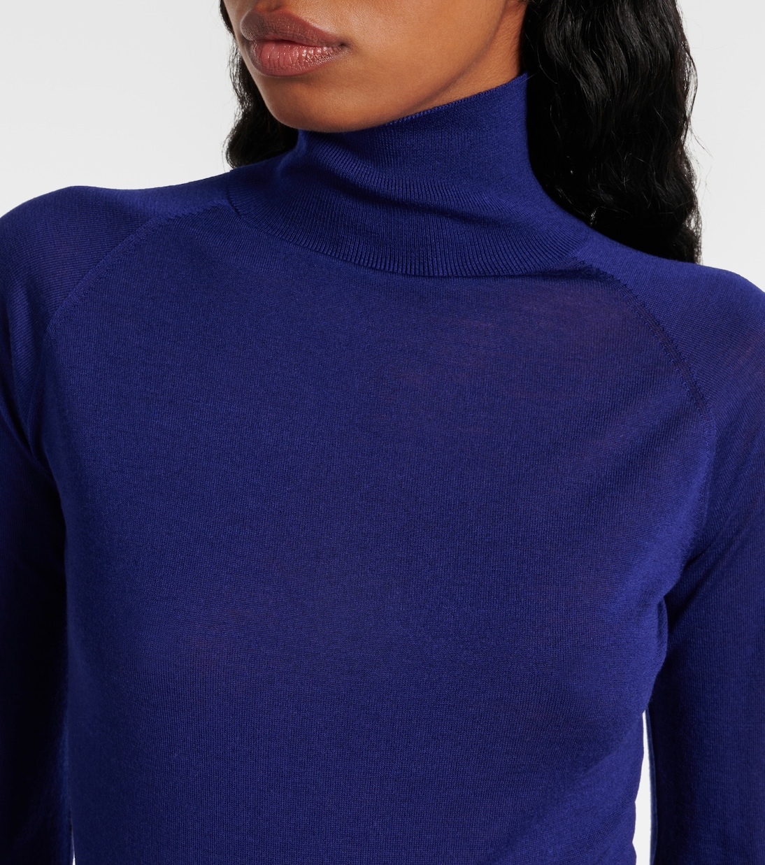 透视高领羊毛连体紧身衣 | Alaïa