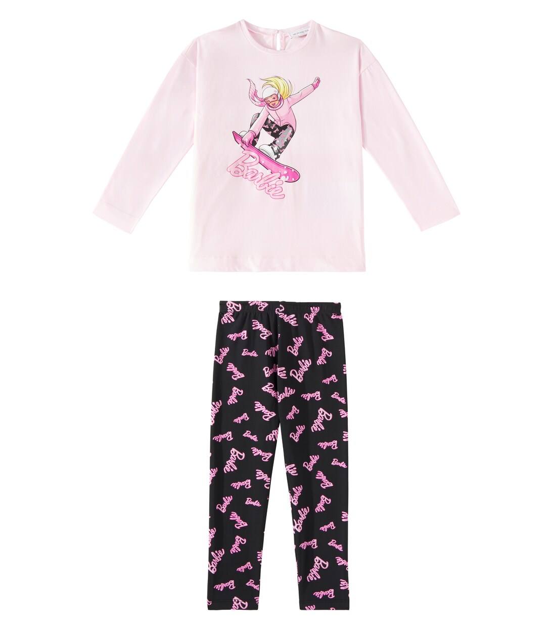 x Barbie® printed jersey T-shirt and leggings set | Monnalisa