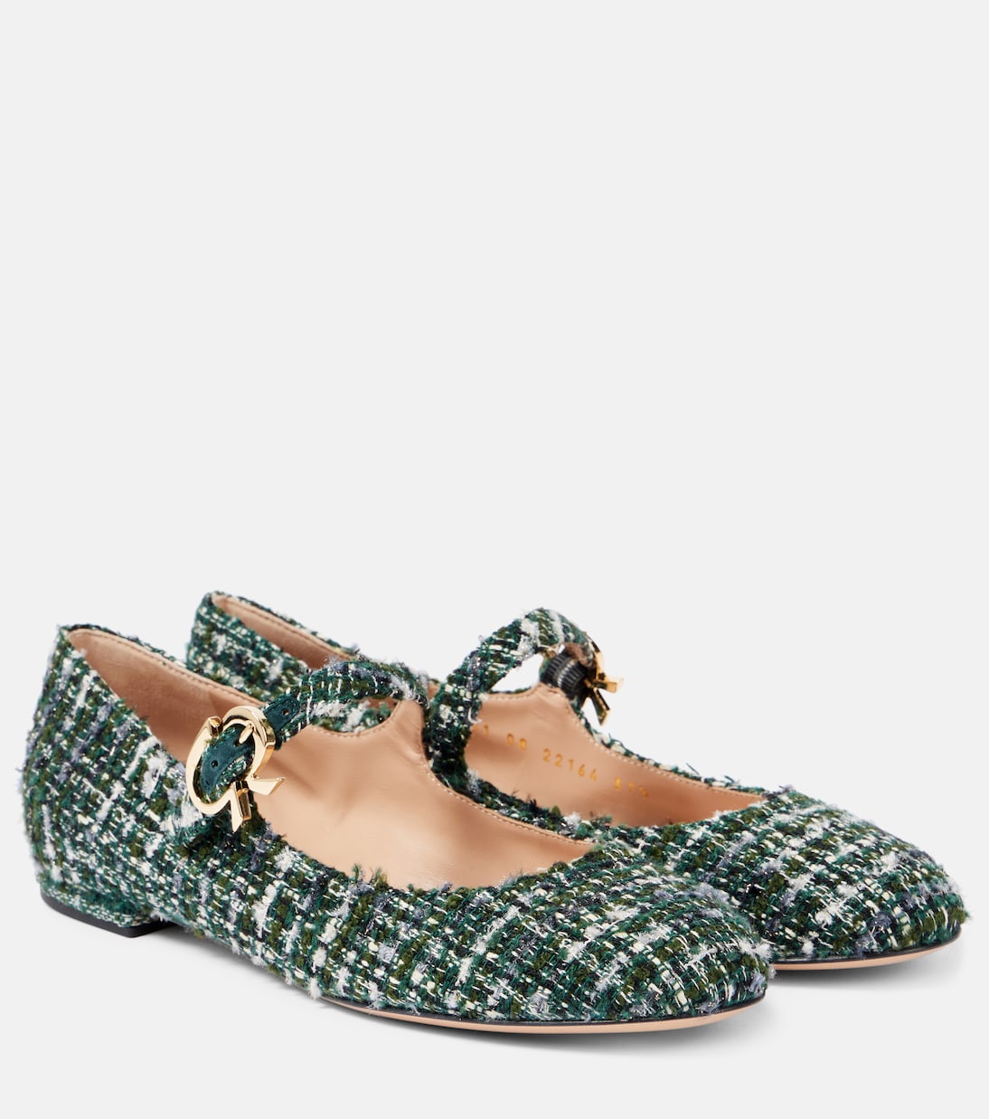 Mary Ribbon bouclé Mary Jane flats | Gianvito Rossi
