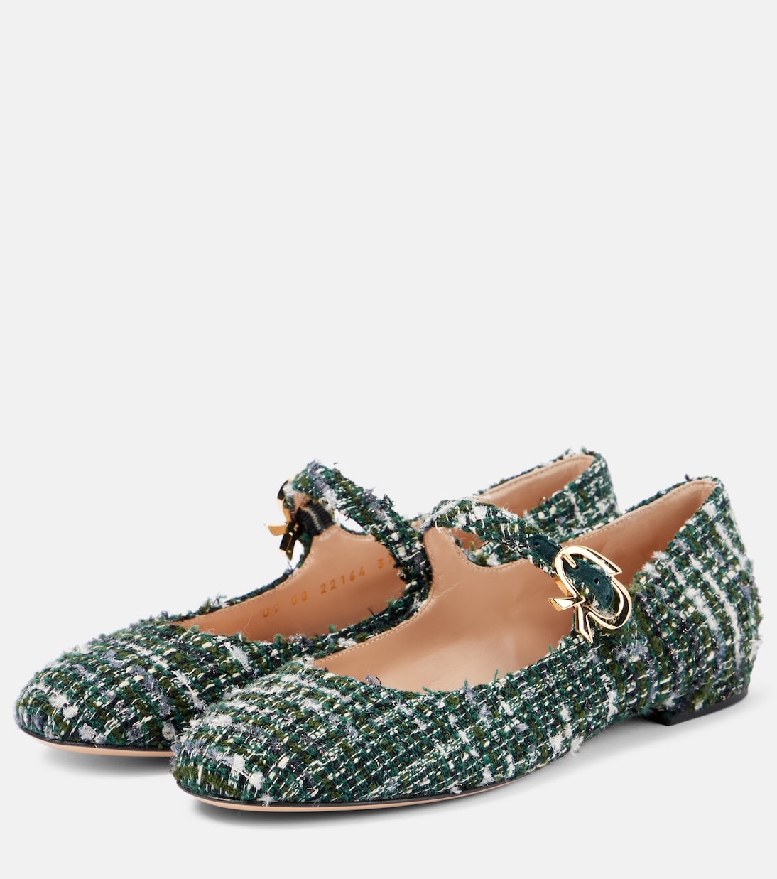 Mary Ribbon bouclé Mary Jane flats | Gianvito Rossi
