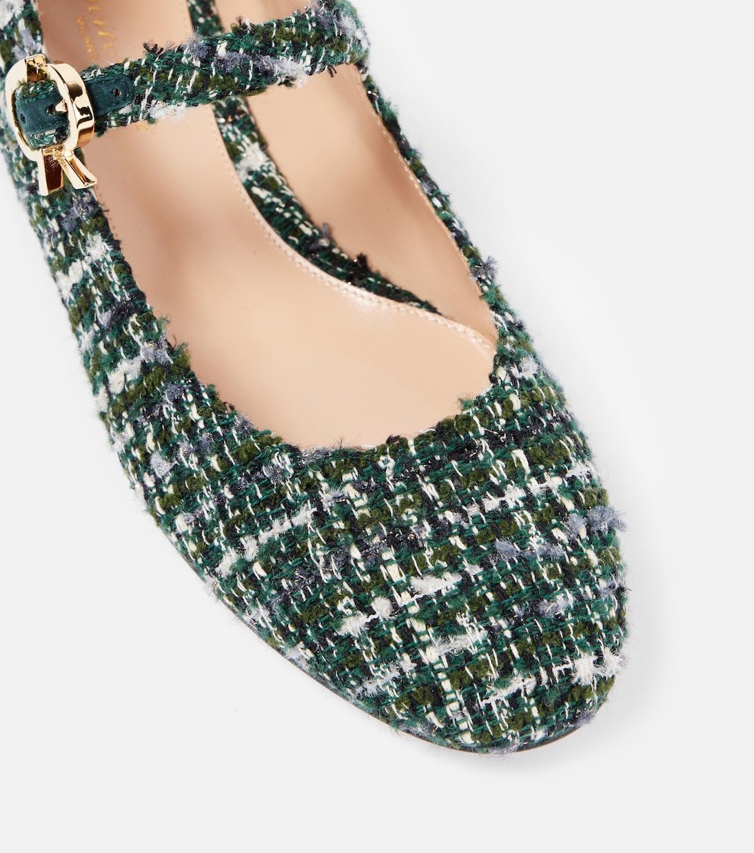 Mary Ribbon bouclé Mary Jane flats | Gianvito Rossi