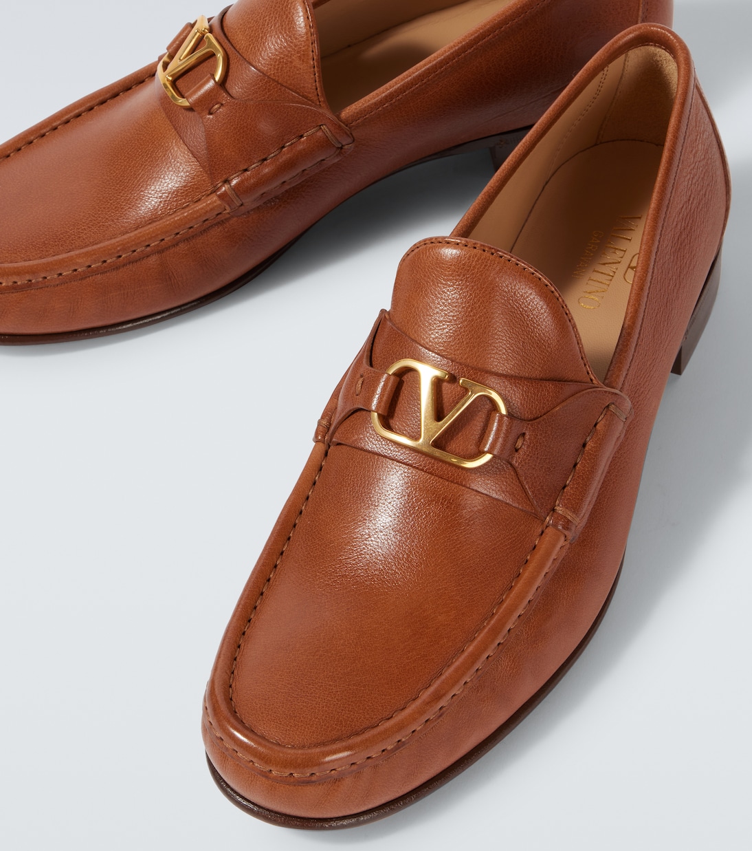 VLogo leather loafers | Valentino Garavani