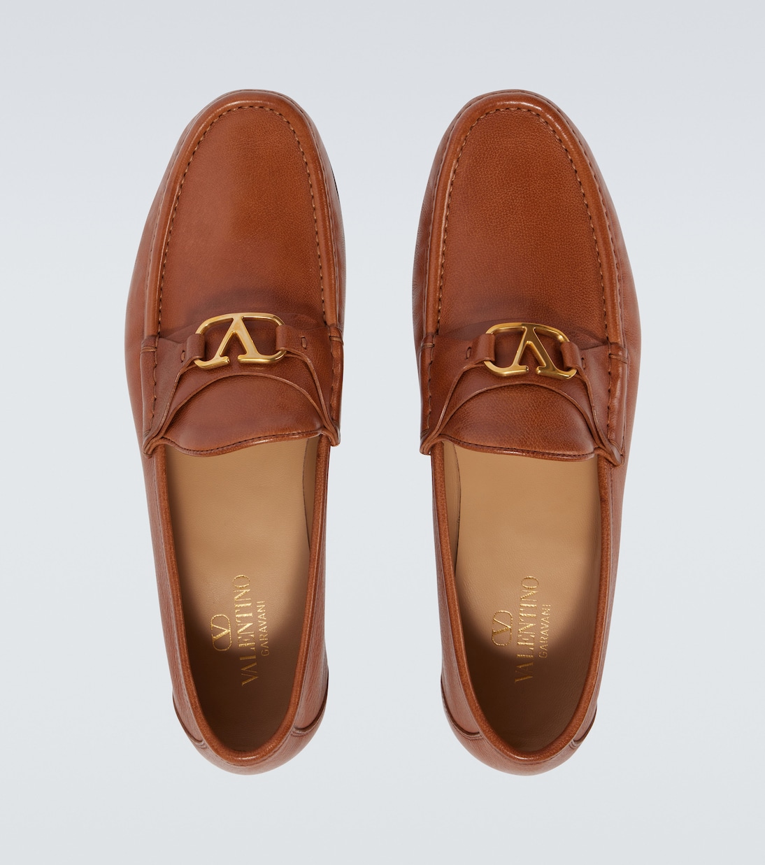 VLogo leather loafers | Valentino Garavani