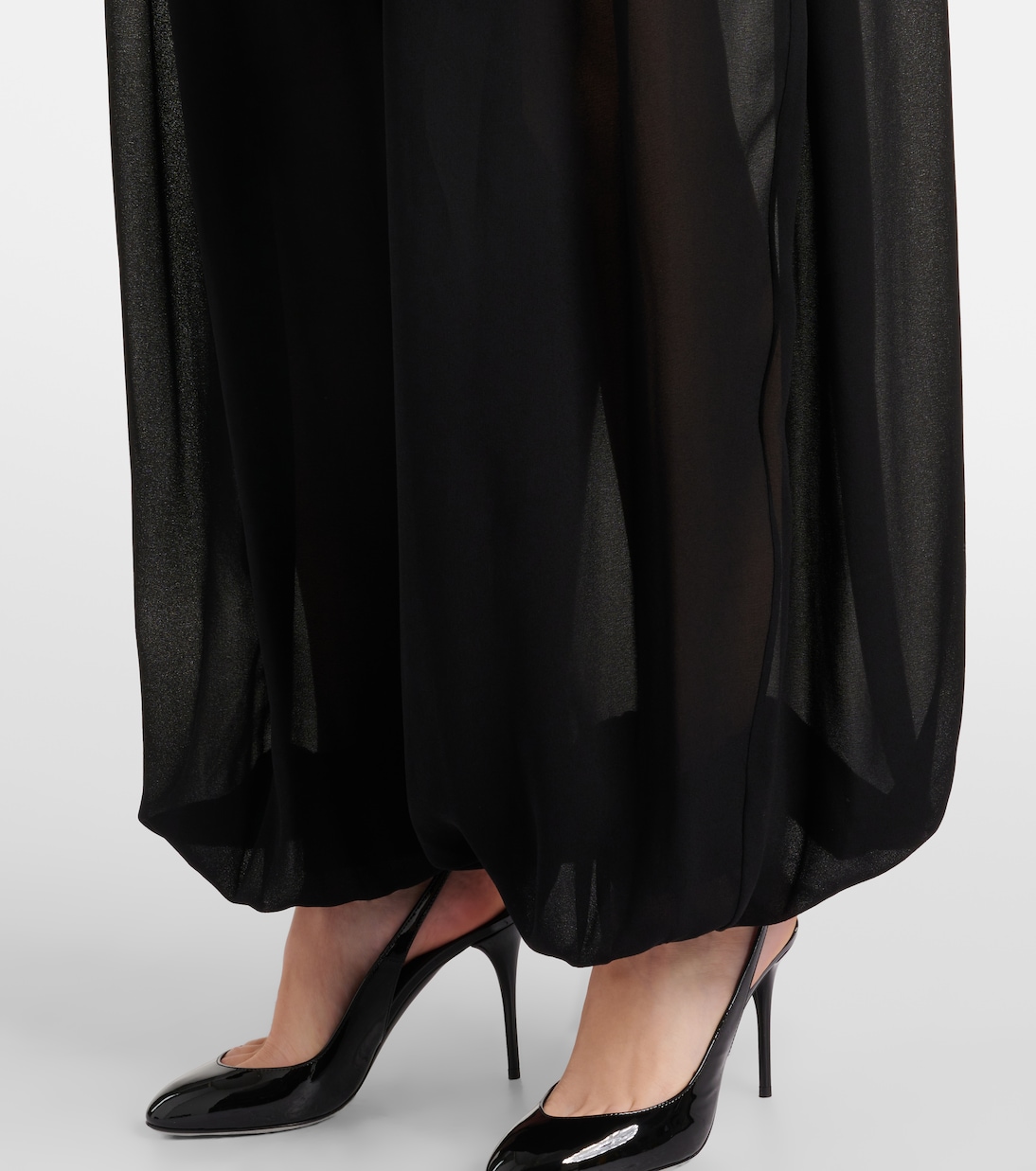 Pantaloni a gamba larga in georgette | Alaïa