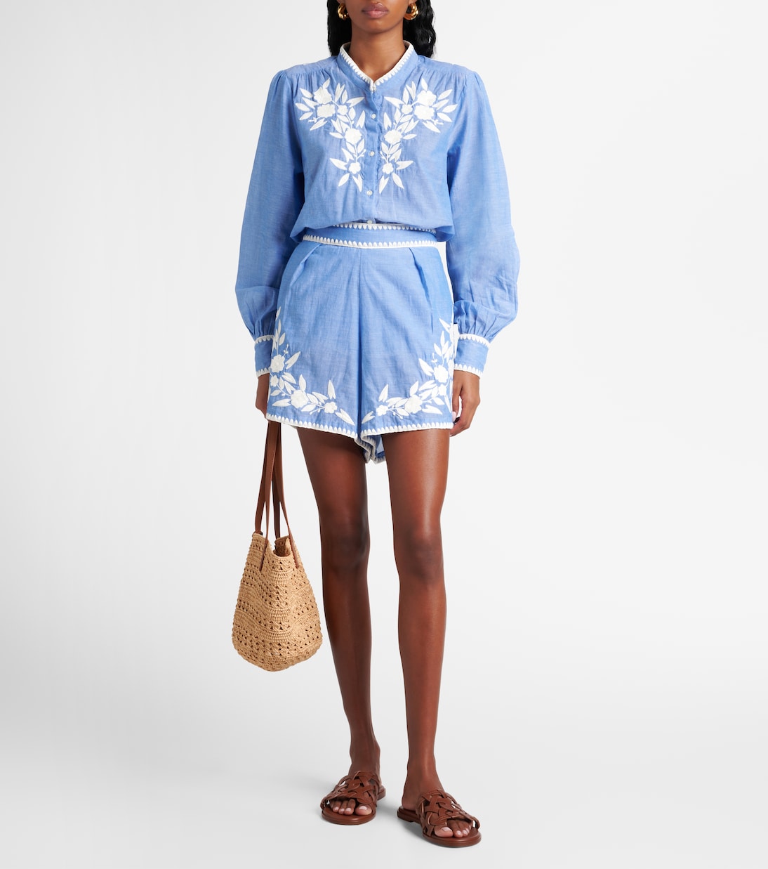 Shorts aus Baumwoll-Chambray | Juliet Dunn