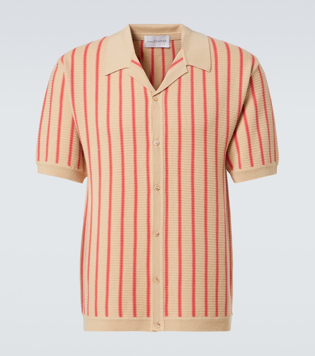 Striped knitted wool bowling shirt | King & Tuckfield