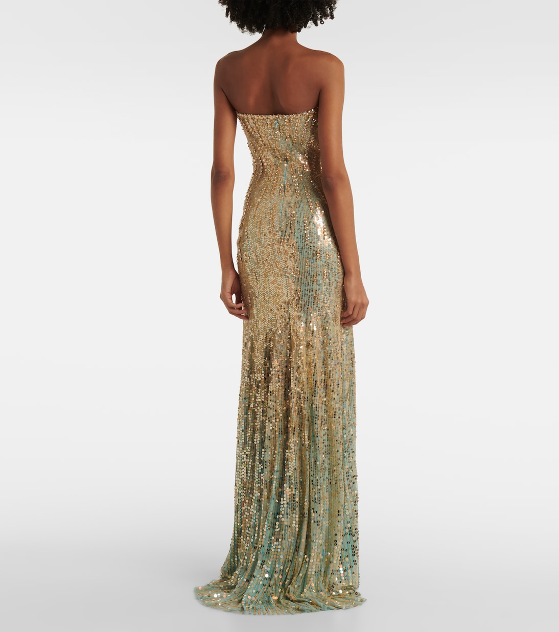 Sarai sequined strapless gown | Jenny Packham