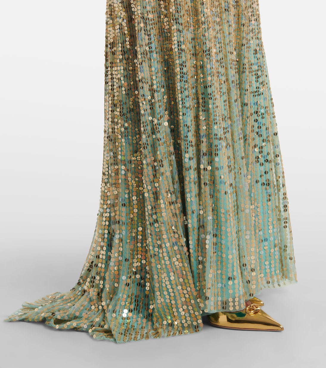 Sarai sequined strapless gown | Jenny Packham