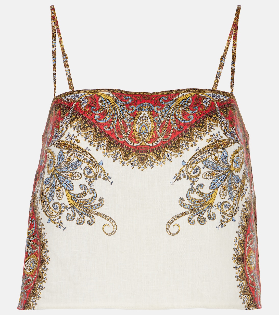 Bedrucktes Top Rhea aus Leinen | Veronica Beard