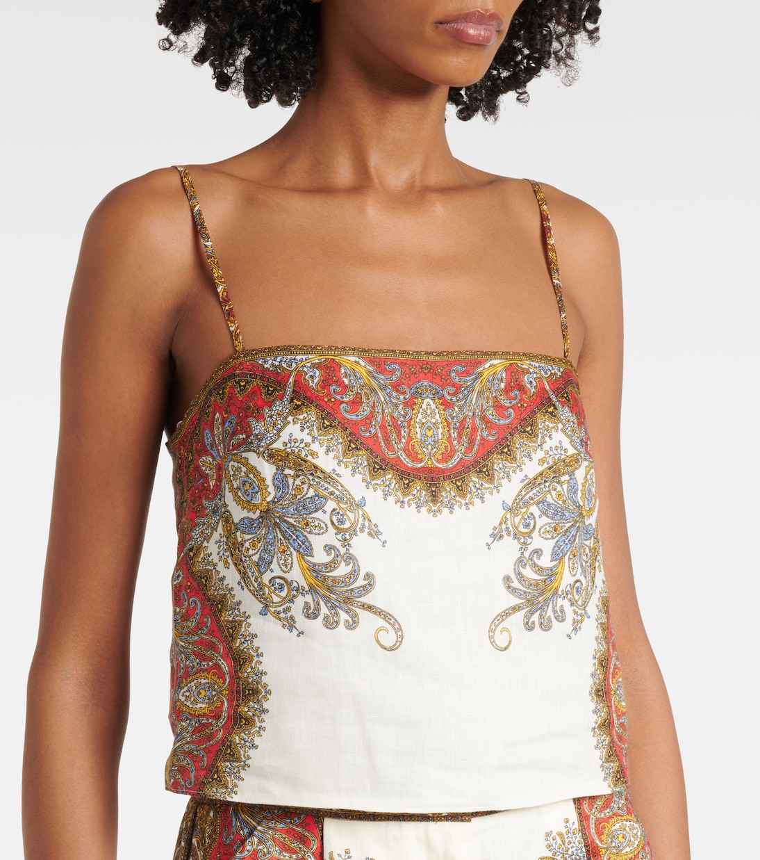 Bedrucktes Top Rhea aus Leinen | Veronica Beard