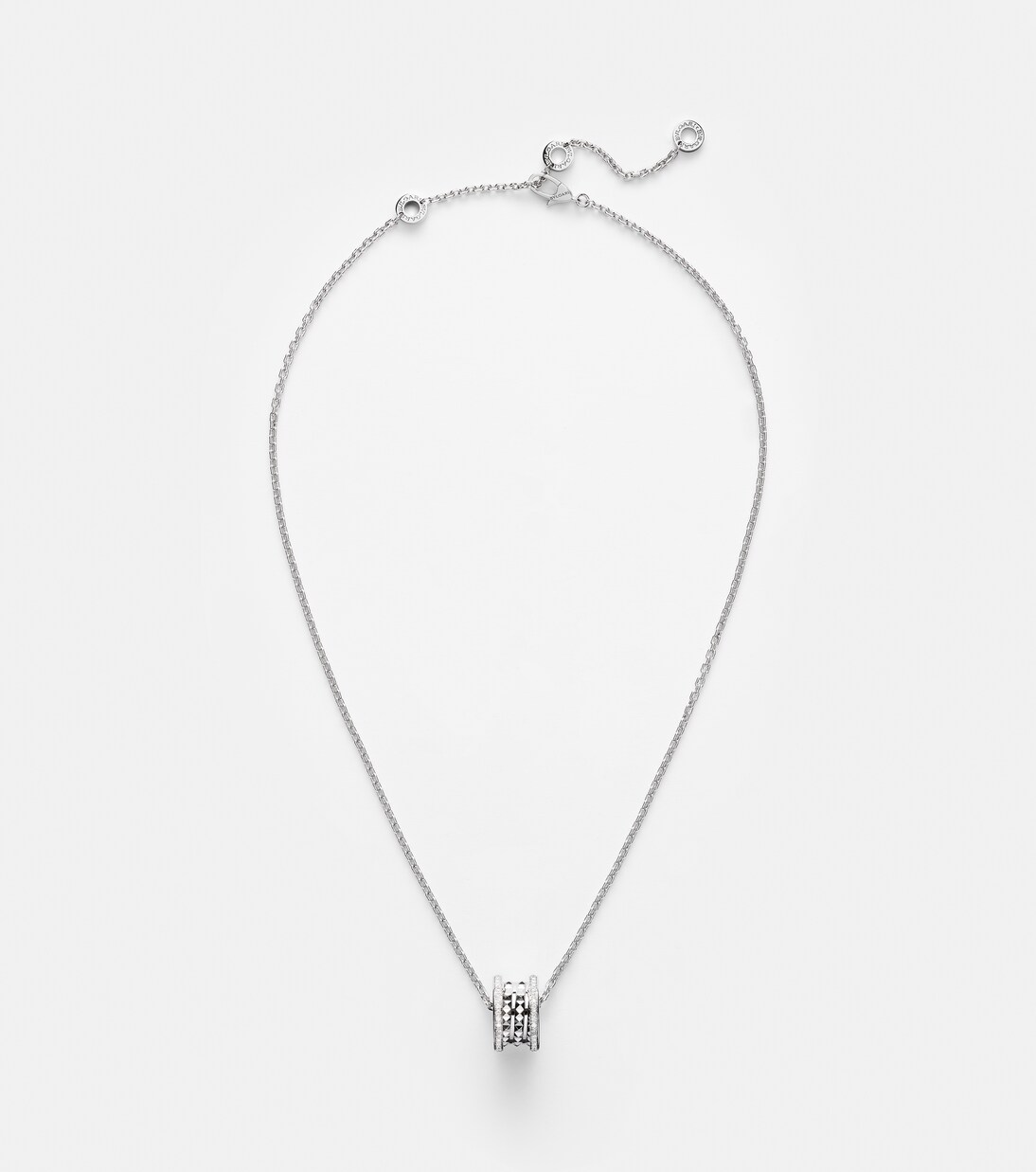 B.zero1 18kt white gold (750/1000) necklace with diamonds  | Bvlgari