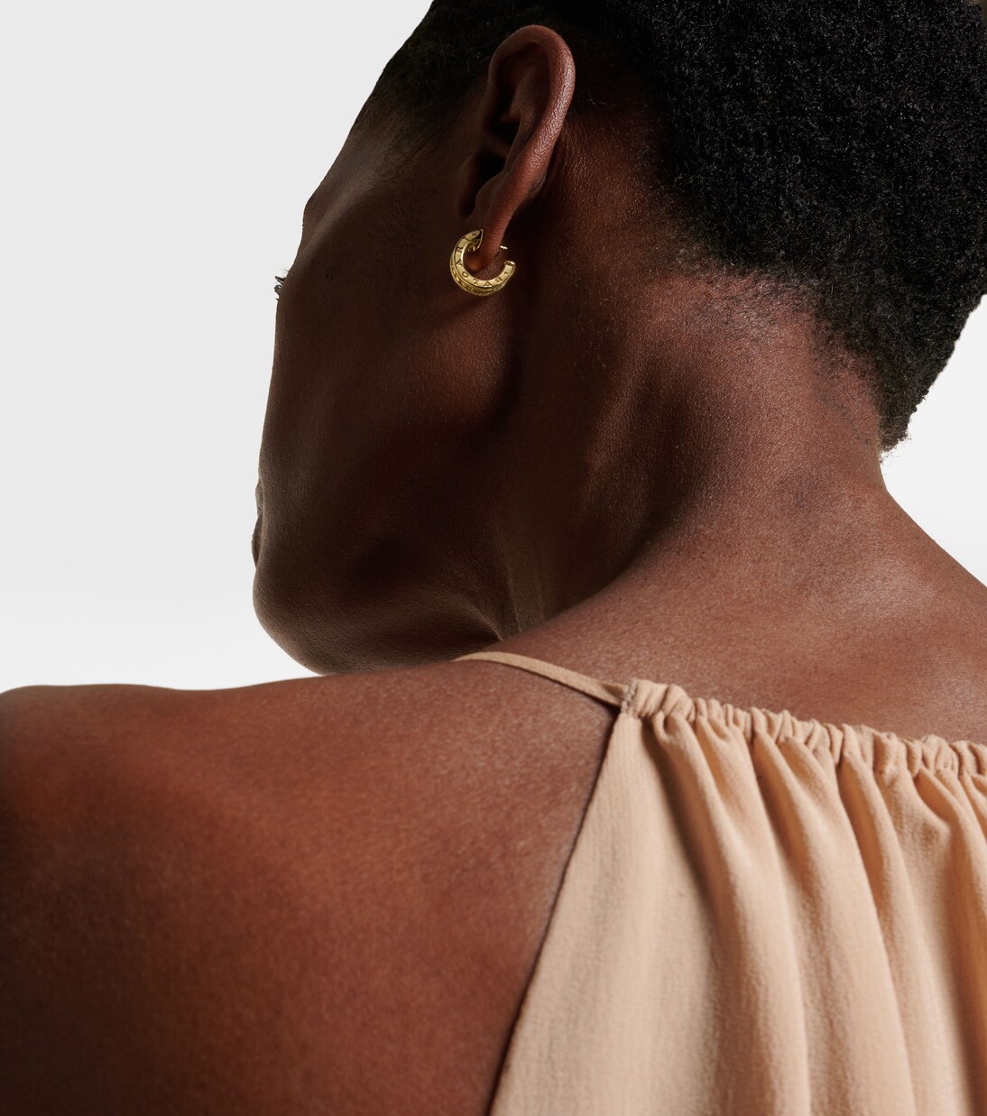 B.zero1 18kt gold hoop earrings with diamonds  | Bvlgari