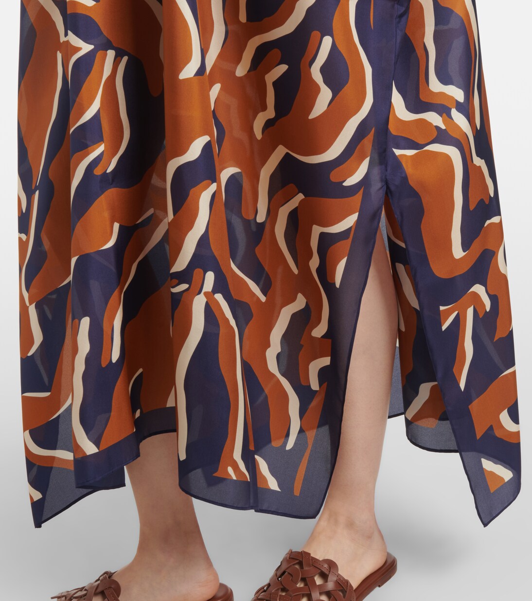Archipel printed gathered silk kaftan | Eres