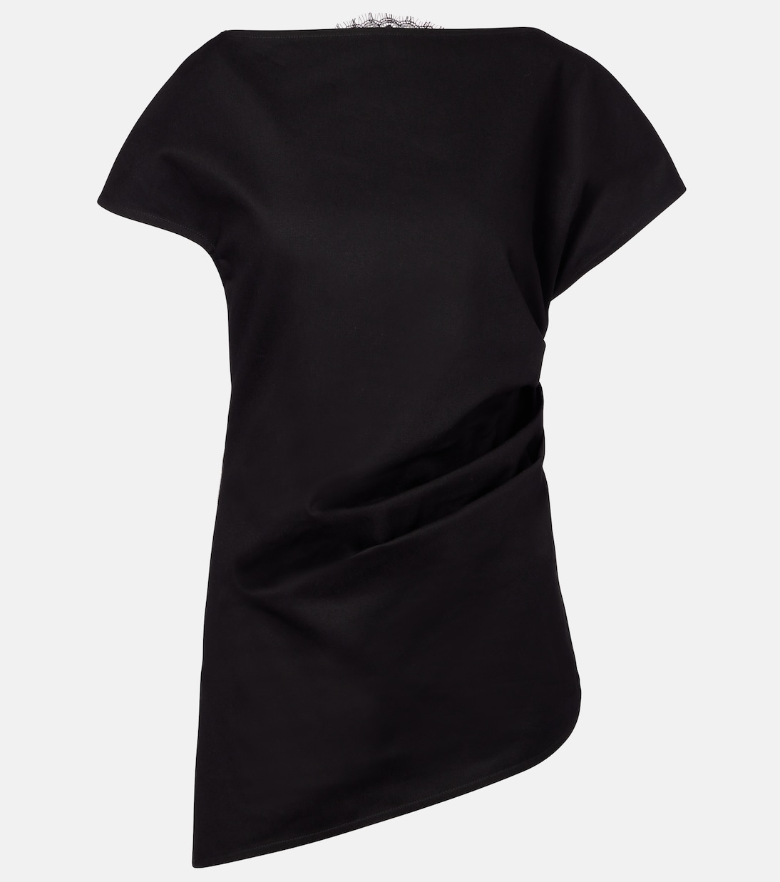 Top asimétrico de algodón con encaje | JW Anderson