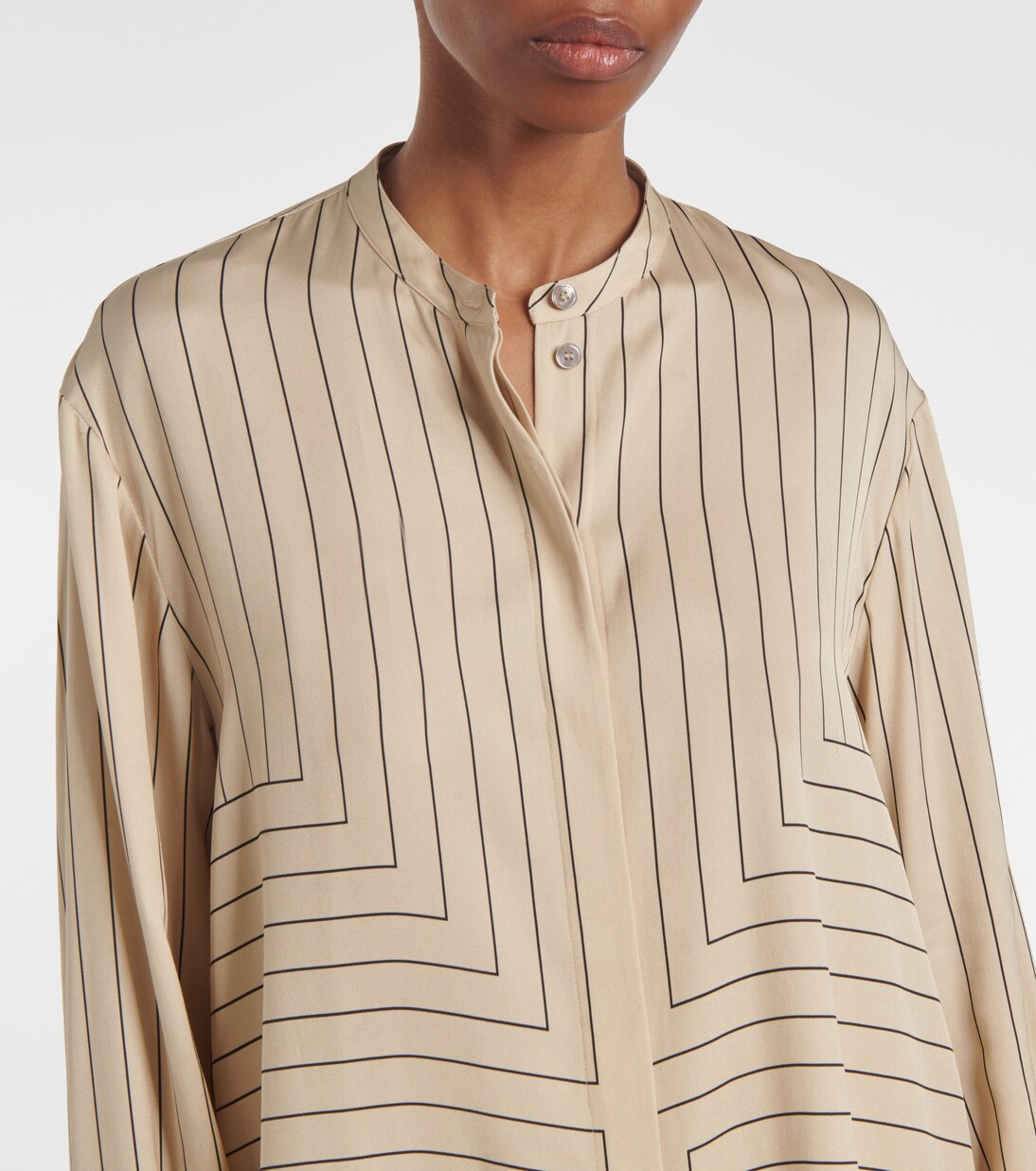 Athena striped silk-blend shirt | Joseph