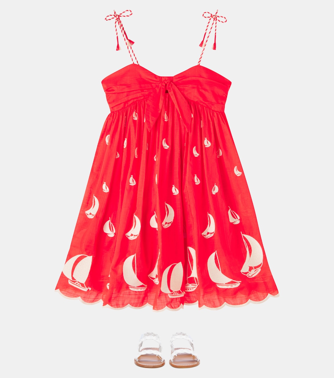 Abito Scarborough in cotone con stampa | Zimmermann Kids