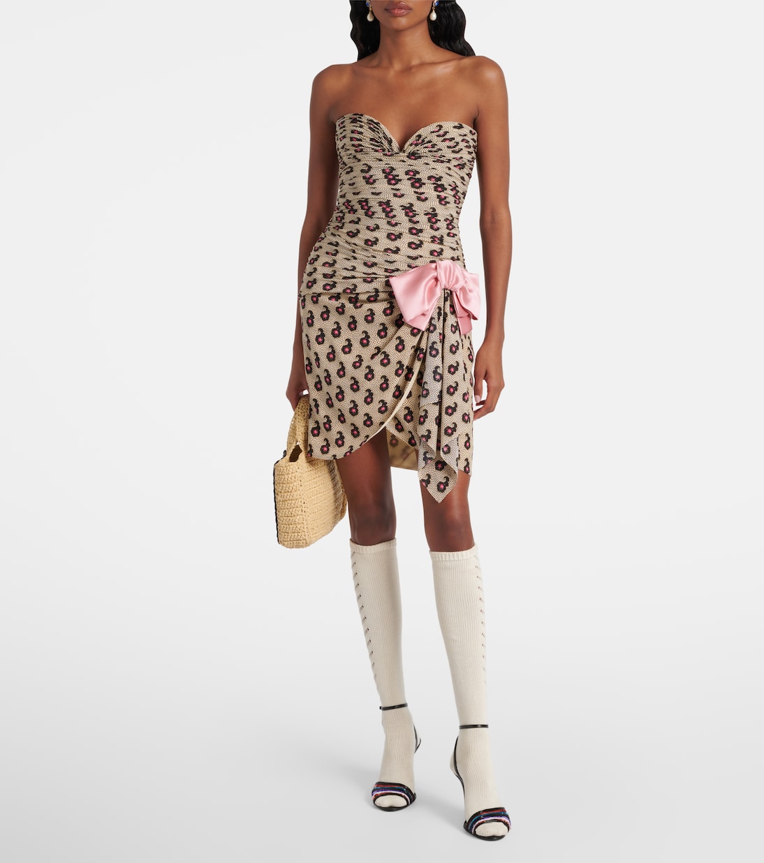 Bow-detail silk minidress | Valentino