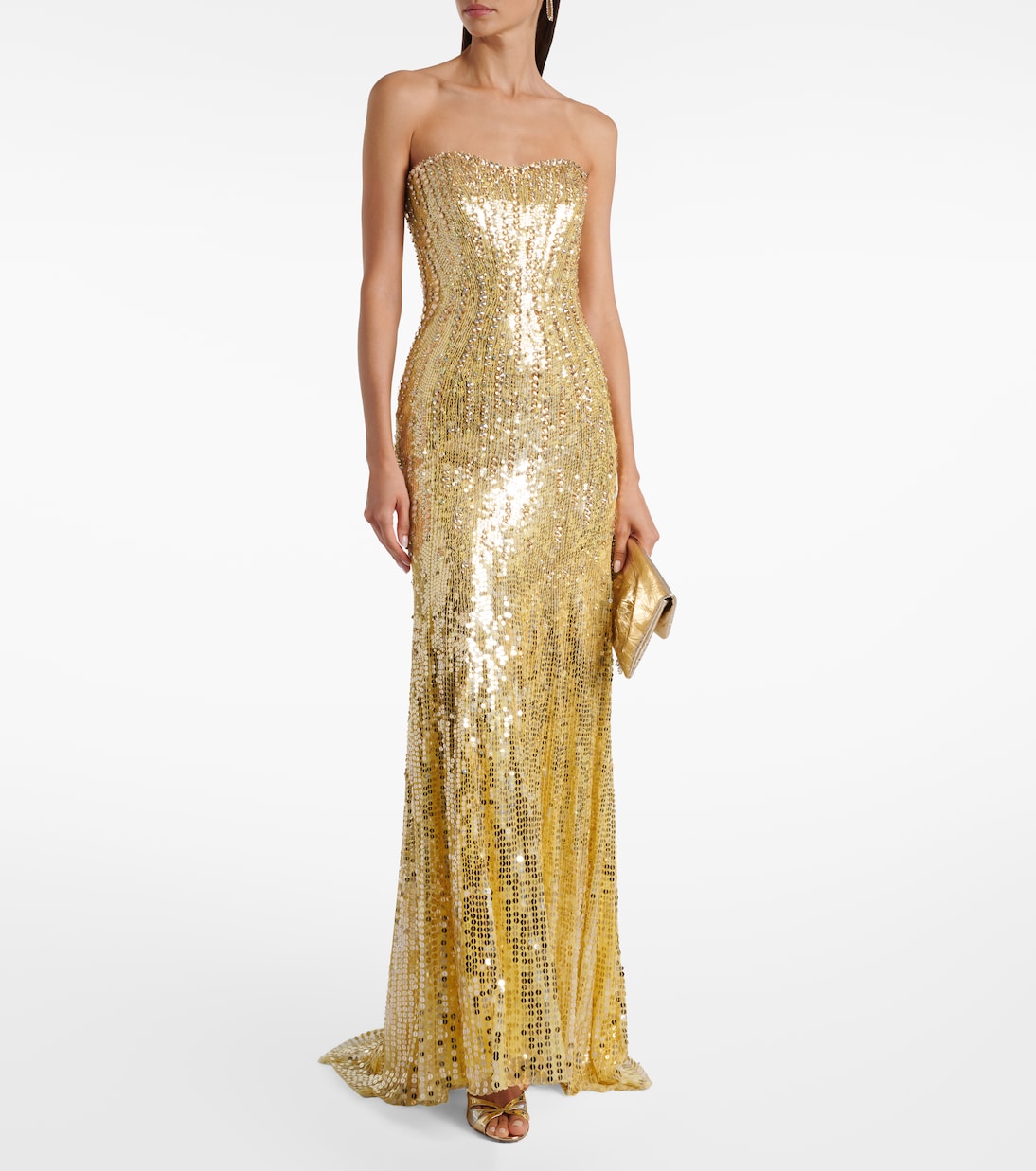 Robe longue bustier Sarai à sequins | Jenny Packham