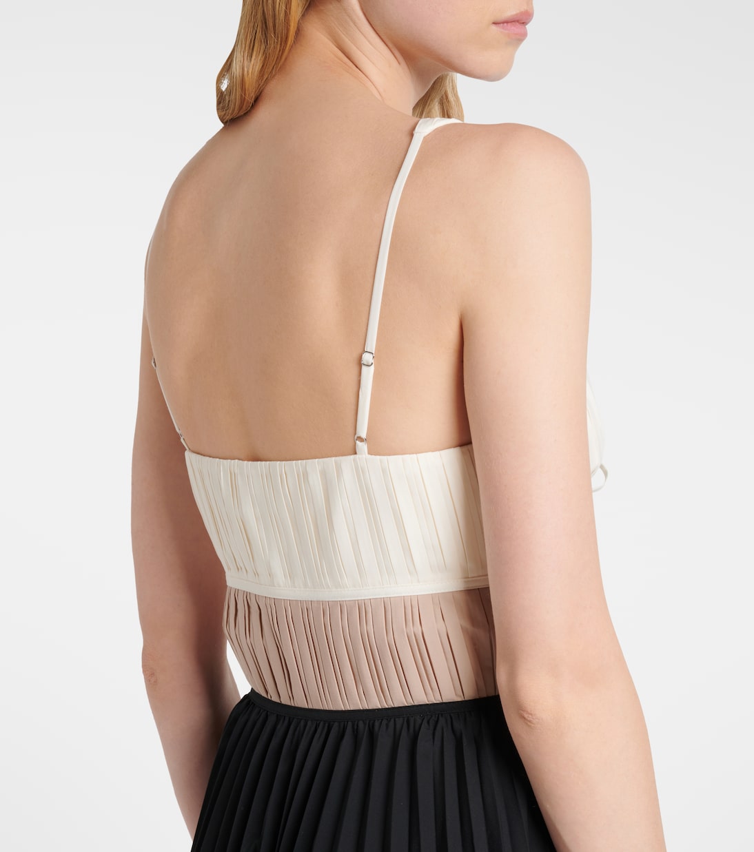 Vestido midi Stephanie de popelín plisado  | Simkhai