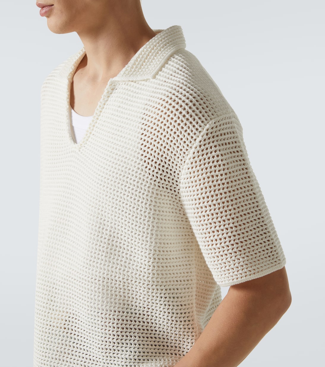 Batten crochet cotton polo shirt | Orlebar Brown