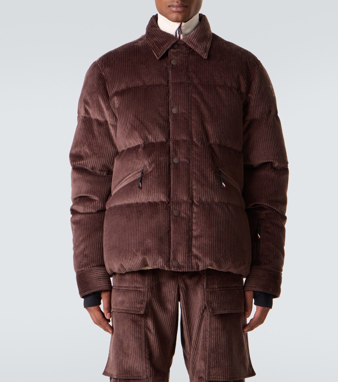 Elgon cotton corduroy down ski jacket | Moncler Grenoble