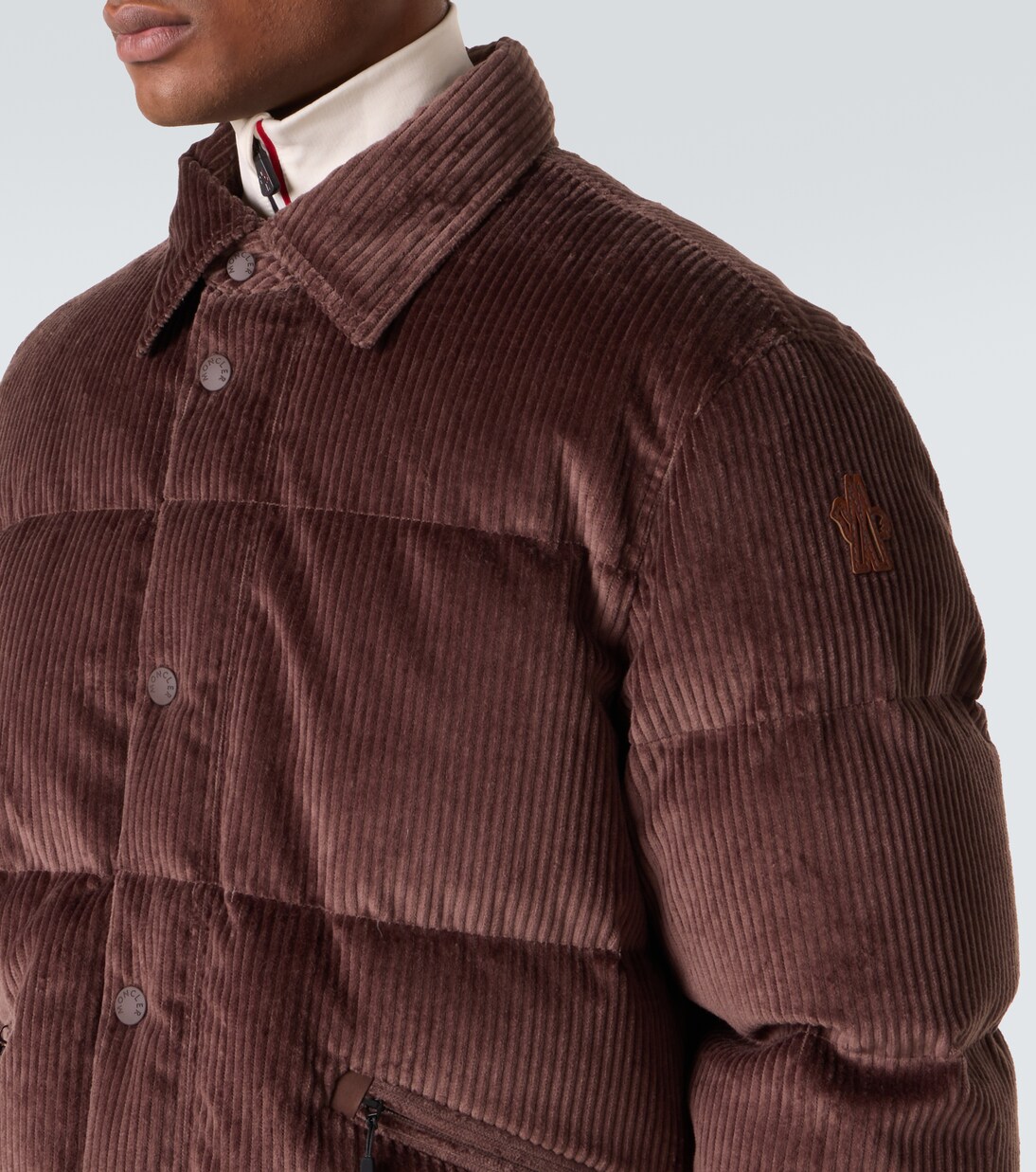 Elgon cotton corduroy down ski jacket | Moncler Grenoble