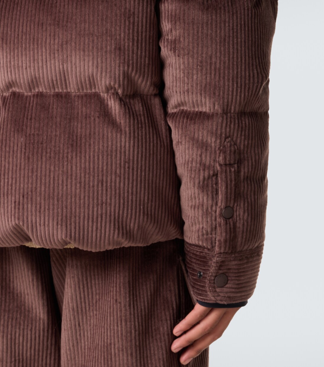 Elgon cotton corduroy down ski jacket | Moncler Grenoble