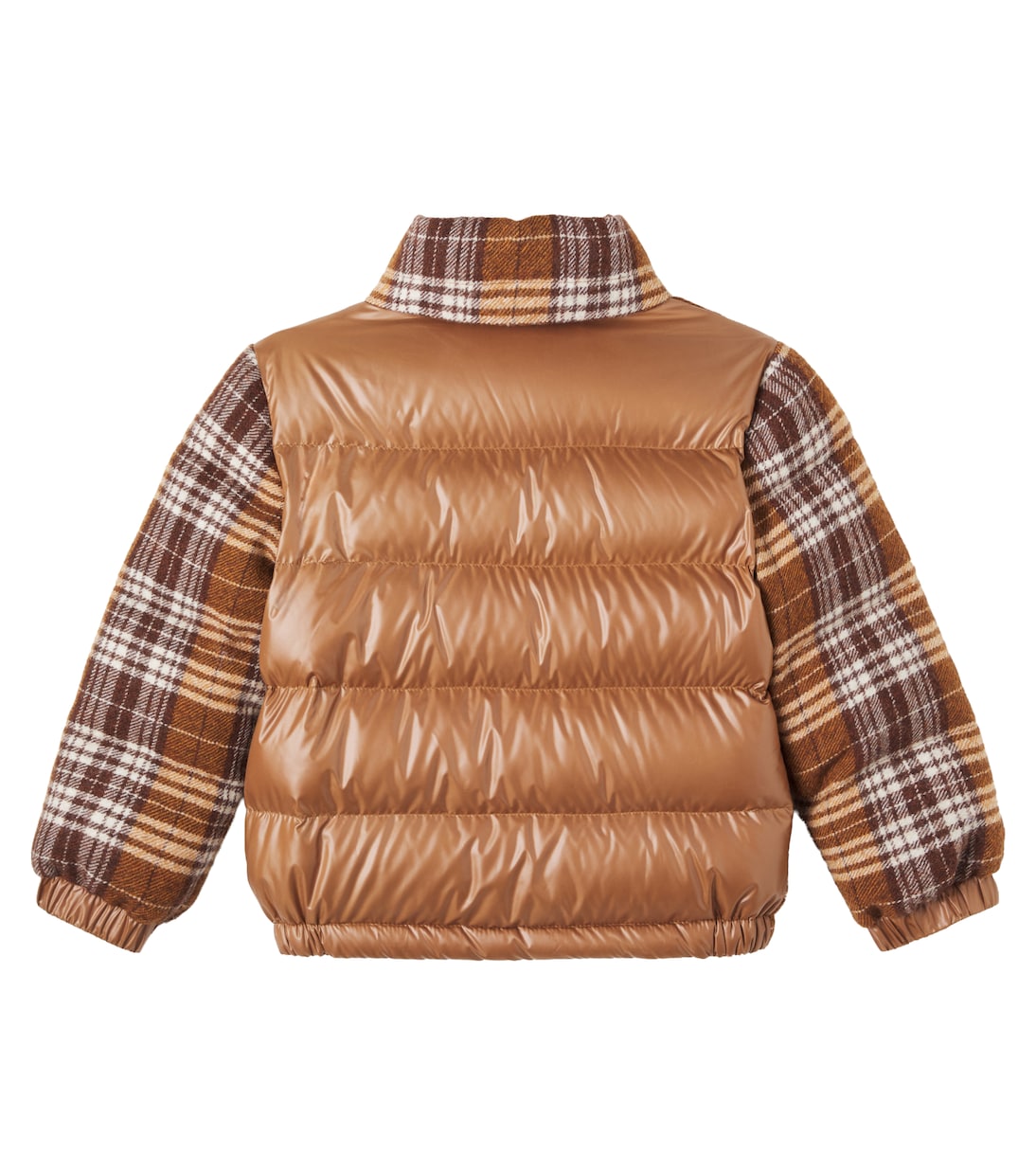 Vabi checked wool down jacket | Moncler Enfant