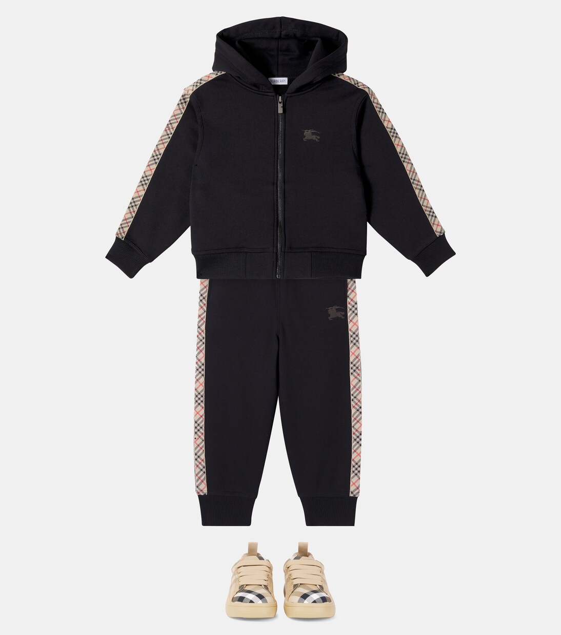 Burberry Check EKD cotton jersey hoodie | Burberry Kids