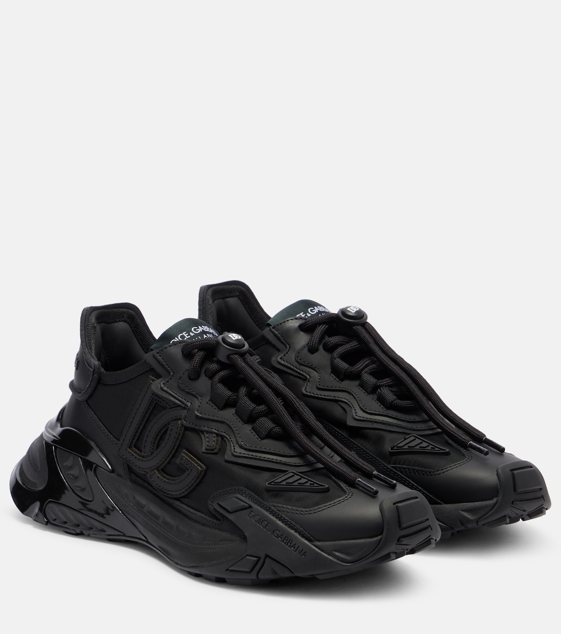 Fast leather-trimmed sneakers | Dolce&Gabbana