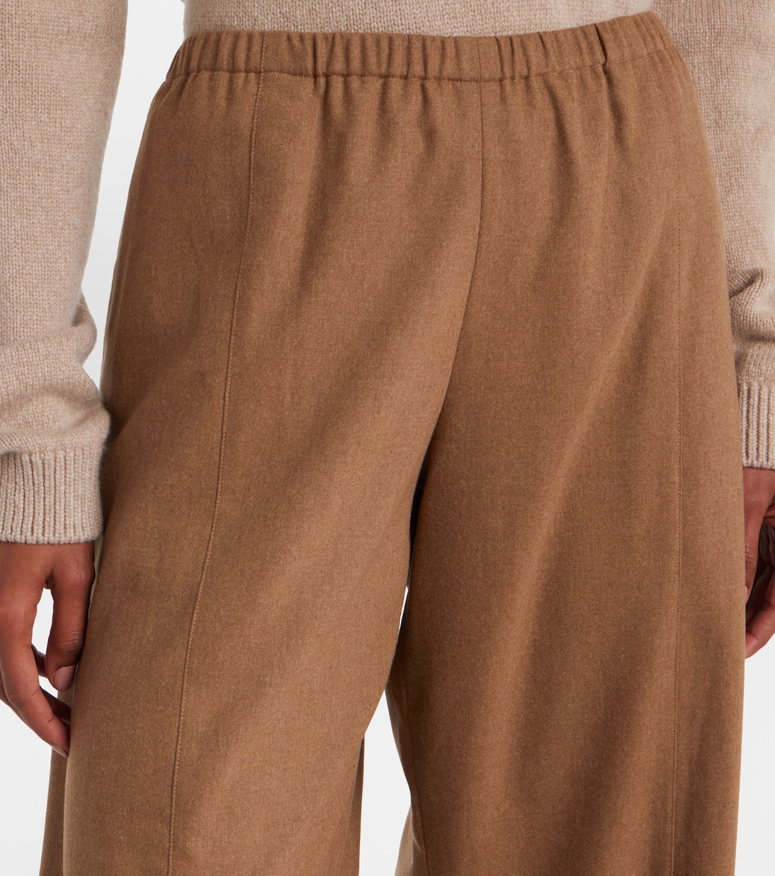 Pantalon barrel Clover en laine | Khaite