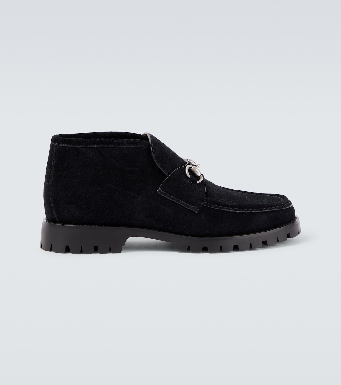 Ankle Boots Horsebit aus Veloursleder | Gucci