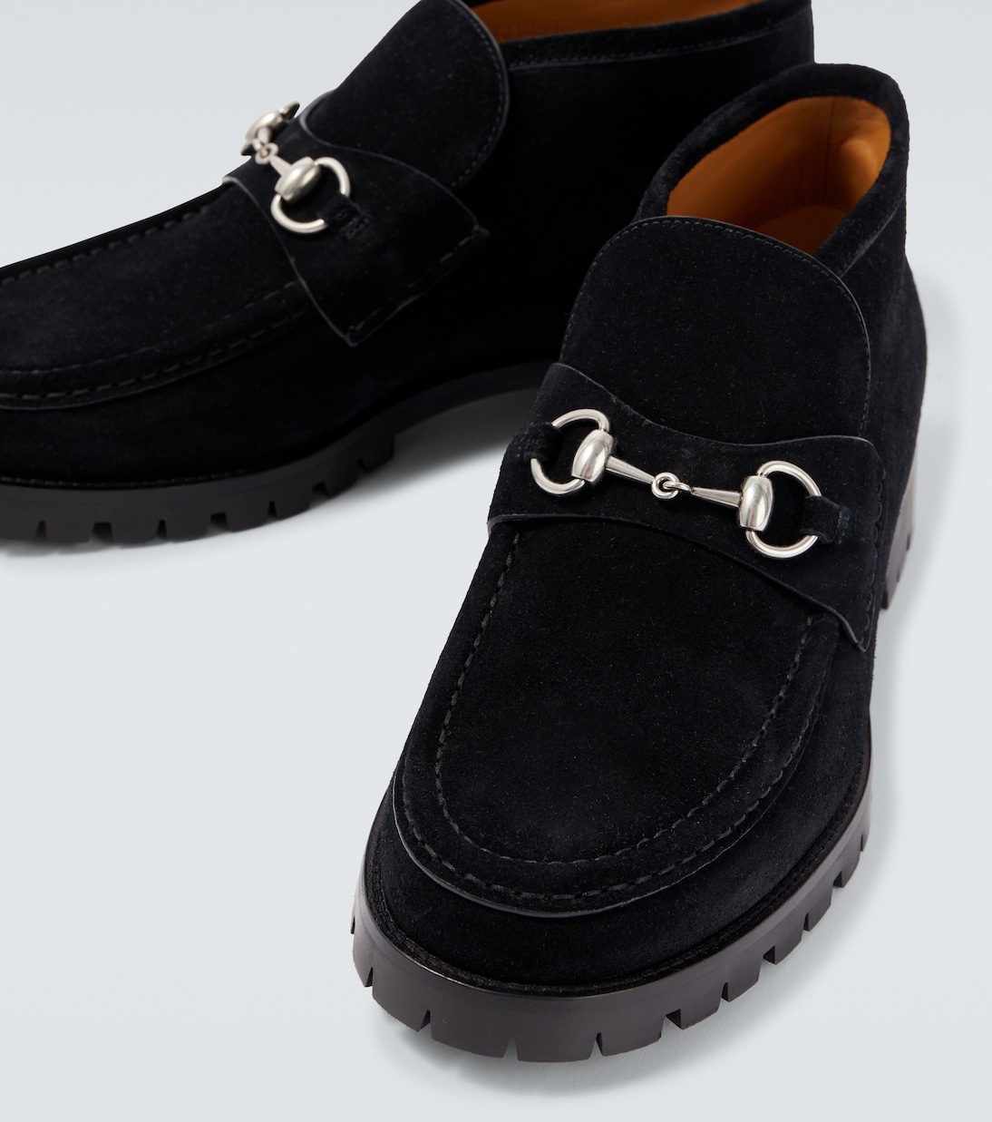 Ankle Boots Horsebit aus Veloursleder | Gucci