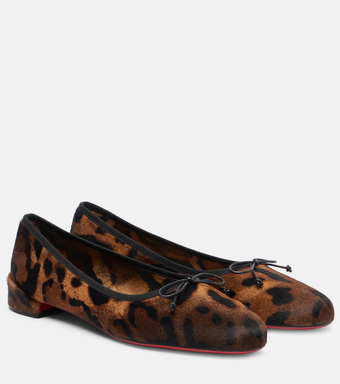 Leopard-print calf hair ballet flats | Christian Louboutin