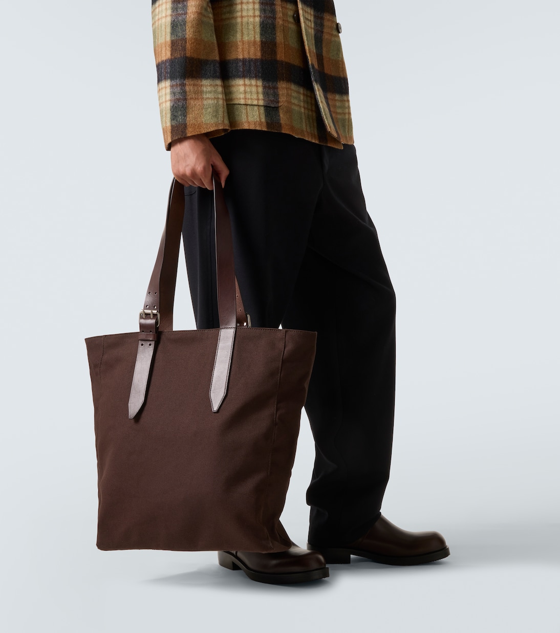 Tote Bag aus Baumwoll-Canvas mit Leder | Dries Van Noten