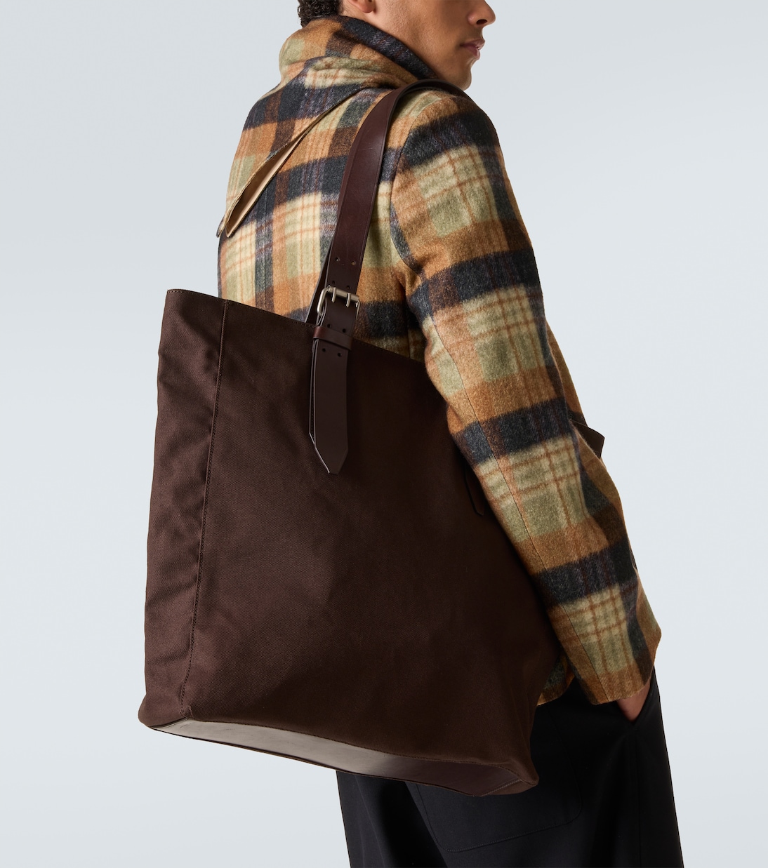 Tote Bag aus Baumwoll-Canvas mit Leder | Dries Van Noten