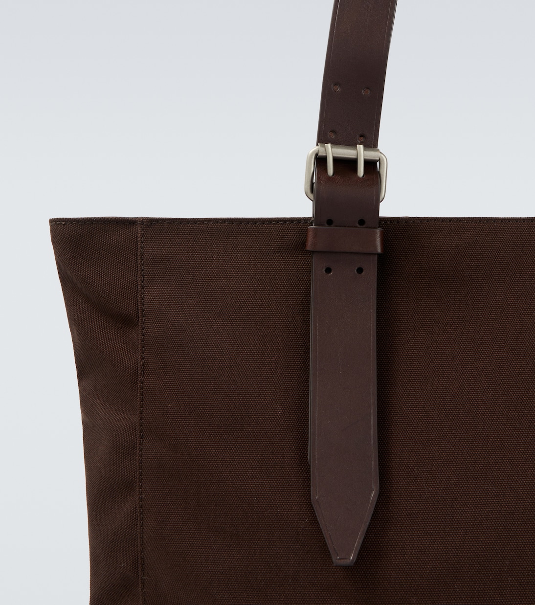 Tote Bag aus Baumwoll-Canvas mit Leder | Dries Van Noten