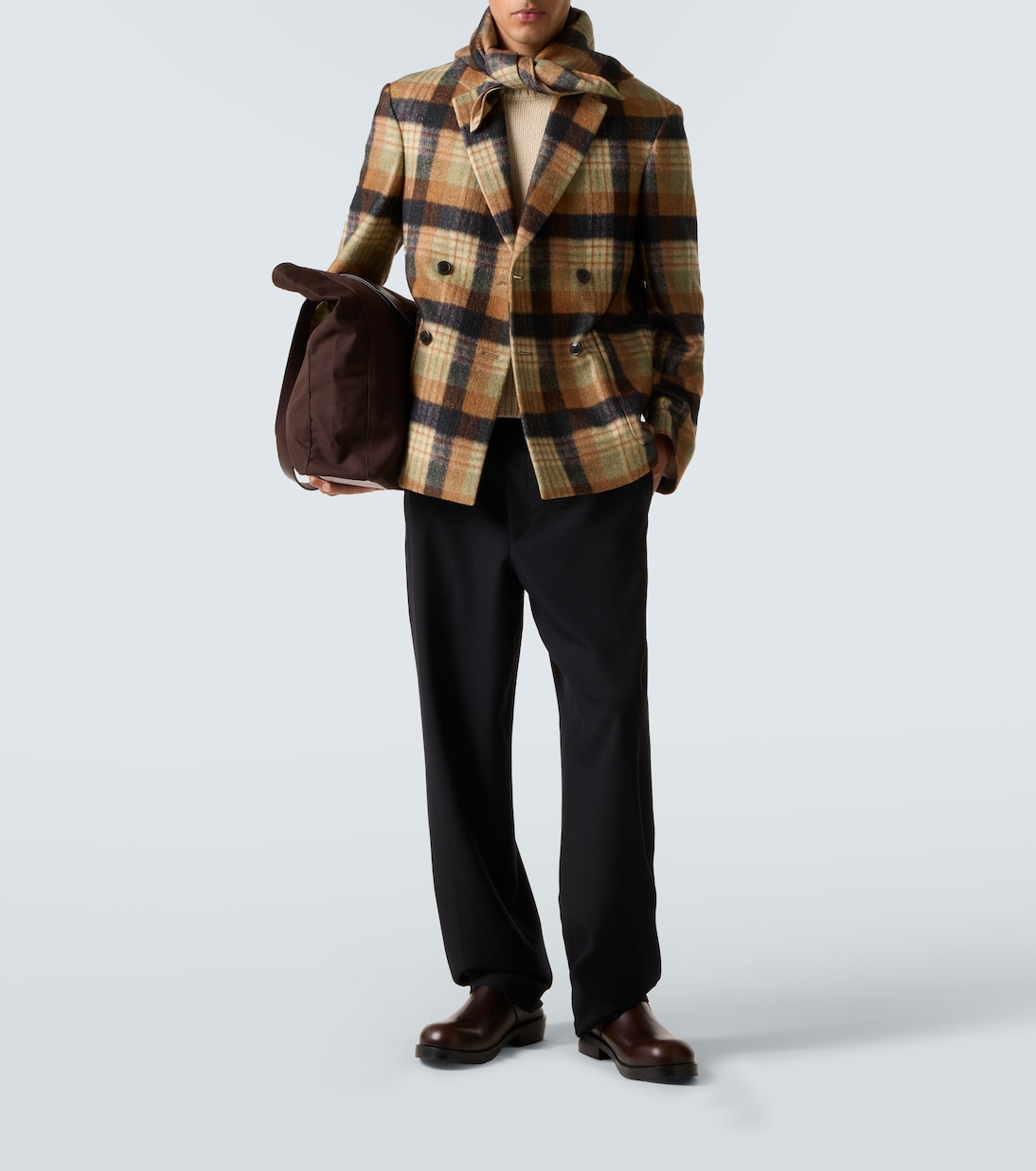 Tote Bag aus Baumwoll-Canvas mit Leder | Dries Van Noten