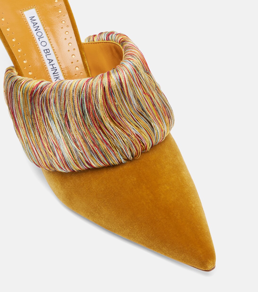Caldean 90 velvet mules | Manolo Blahnik