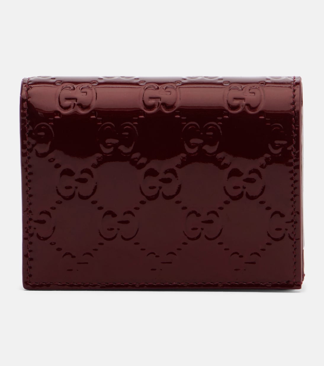 GG Emblem patent leather wallet | Gucci