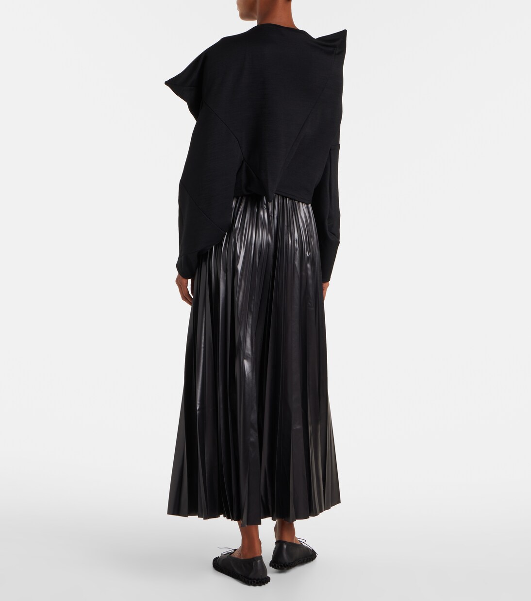 Top raccourci en laine mélangée  | Junya Watanabe